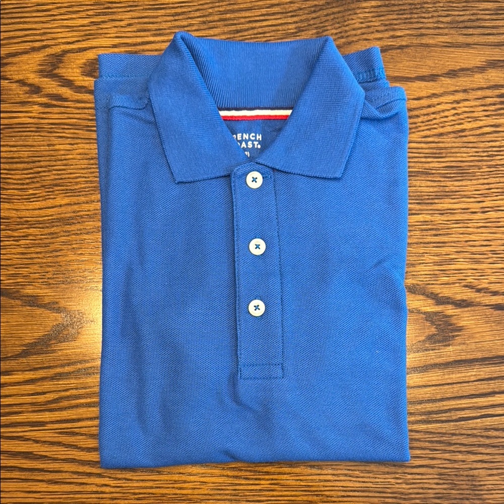 💙 Boys M(8) French Toast Classic Blue Polo Shirt